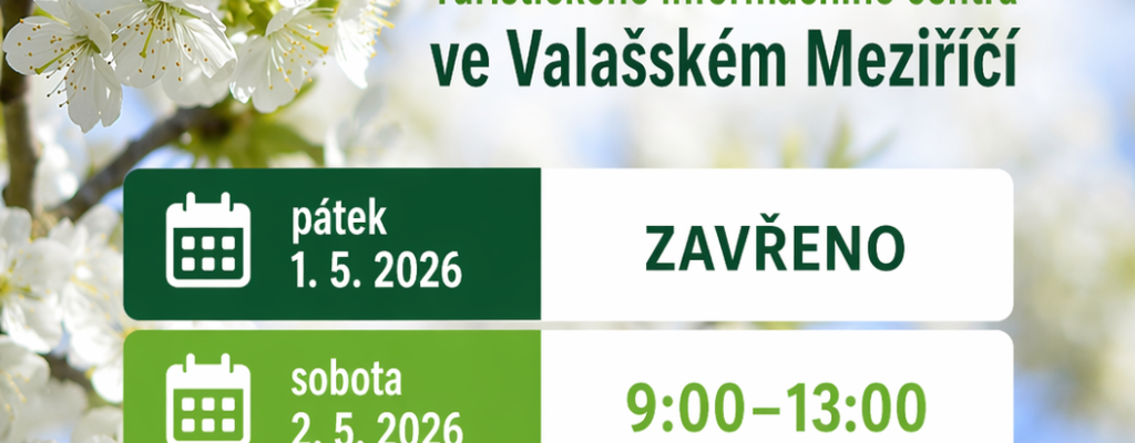 Změna otevírací doby - květnové svátky 2026